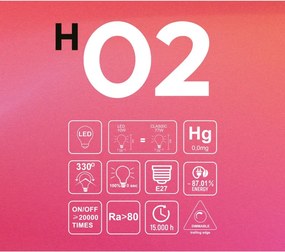 LED Filament Λαμπτήρας H02 Ellipse 220 Διαφανής 10W E27 Dimmable 2700K