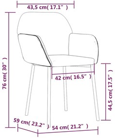 Καρέκλες Τραπεζαρίας 2 τεμ. Μαύρες από Ύφασμα &amp; Συνθετικό Δέρμα - Μαύρο