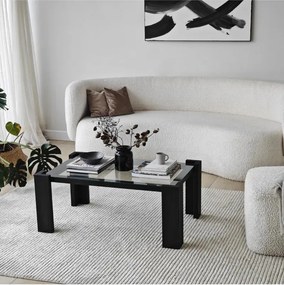 Stewehome Μασίφ τραπεζάκι σαλονιού ορθογώνιο μοντέρνο Γκρι 91x58 cm