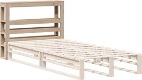 vidaXL Κεφαλάρι με Ράφια 75 εκ. από Μασίφ Ξύλο Πεύκου