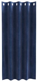 vidaXL Κουρτίνες με κουρτίνες 2 pcs Σκούρο Μπλε 140 x 175 cm Βελούδο