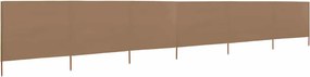 vidaXL Προστατευτικό Αέρα με 6 Πάνελ Χρώμα Taupe 800x80 εκ. Υφασμάτινο