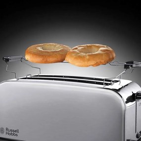 Φρυγανιέρα Russell Hobbs Adventure 23610-56, 1600 W, Για 4 φέτες, 6 επίπεδα, Perfect Toast σύστημα για ομοιόμορφο ψήσιμο, Ζέσταμα, Inox