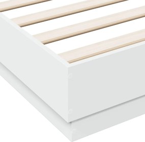 vidaXL Πλαίσιο Κρεβατιού Λευκό 160x200 εκ. Επεξεργασμένο Ξύλο