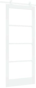 vidaXL Συρόμενη Πόρτα ORKDAL Λευκό 86 x 198.5 cm Ξύλο και μέταλλο