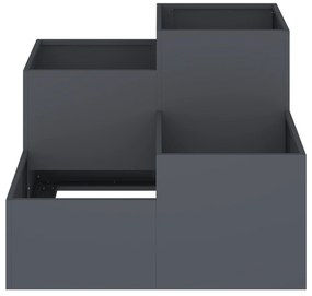 vidaXL Κήπος Γλάστρα 100x100x60 εκ Ανθρακί Χάλυβας