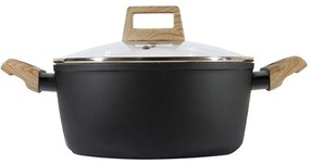 Κατσαρόλα Με Γυάλινο Καπάκι Φ28cm Earth 01-10225 Black Estia 28cm Aluminium
