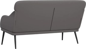 vidaXL Πάγκος Γκρι 110x76x80 εκ. από Συνθετικό Δέρμα
