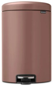 Κάδος με πεντάλ Brabantia NewIcon 1008849, 20 l, Ομαλό κλείσιμο, Αντιολισθητική βάση, Σατινέ φινίρισμα, Καφέ
