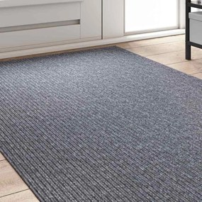 vidaXL Δερμάτινο Χαλί Ανοιχτό γκρι 100 x 300 cm ύφασμα