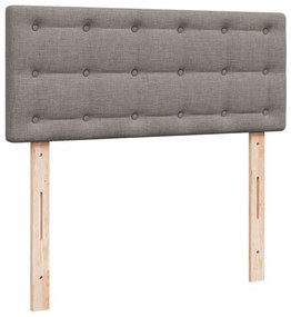 Κρεβάτι Boxspring με Στρώμα Taupe 120x190 εκ. Υφασμάτινο - Μπεζ-Γκρι