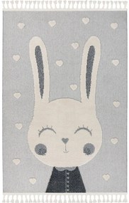Χαλί Fano 395 Rabbit Heart Grey-Cream Obsession 120Χ170cm