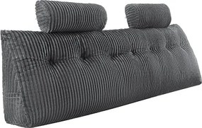 VEVOR Headboard Pillow King Wedge Headboard Pillow with 2 Pockets &amp; Headrests