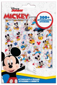 Μπλοκ με 300 αυτοκόλλητα mickey 21,5x14,5cm Disney - 6 ΤΕΜ 6-698