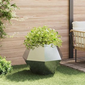 vidaXL Γλάστρα 2 τμχ. Ασημί 75 x 75 x 60 εκ Επικαλυμμένος Χάλυβας