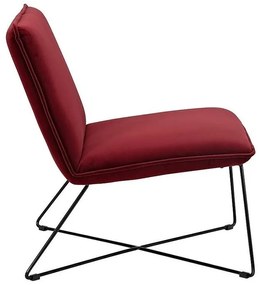 Πολυθρόνα Riverton 331, Κόκκινο, 81x70x78cm, Ταπισερί, Πόδια: Μεταλλικά