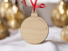 Intra απο ξύλο plywood 3mm-4mm πάχος – Χριστουγεννιάτικο μπιχλιμπίδι με χαραγμένες γραμμές 20x25 cm INTRAVECTRY-MY545718