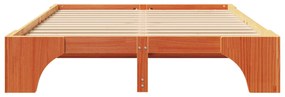 vidaXL Κρεβάτι Καφέ Ξύλο 160 x 200 cm Ανθεκτικό Μινιμαλιστικό Κρεβάτι
