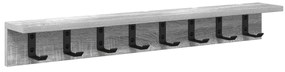 vidaXL Τοίχου Κρεμάστρα με ράφι Γκρι sonoma 80 x 10.5 x 10.5 εκ