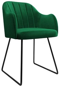 Καρέκλα Comfivo 102, Μαύρο, Πράσινο, 78x46x56cm, 9 kg, Ταπισερί, Μεταλλικά, Μπράτσα | Epipla1.gr