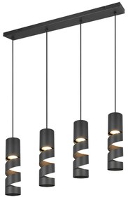 Φωτιστικό Κρεμαστό Trio Lighting STREAM 364000432 Μαύρο Ματ (Black Mat)