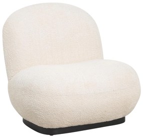 ARMCHAIR BEANY  ECRU BOUCLE FABRIC 85x82x77Hcm.