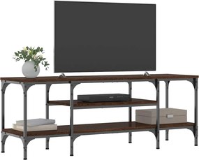vidaXL Έπιπλο Τηλεόρασης Καφέ Δρυς 121x35x45 εκ. Επεξ. Ξύλο/Σίδερο