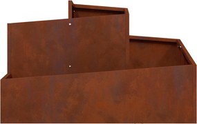 vidaXL Γλάστρα Κήπου Σκ rusty 80 x 80 x 50 εκ.
