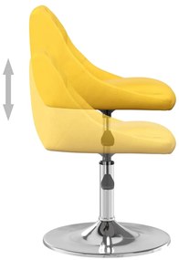vidaXL Καρέκλες Τραπεζαρίας Περιστρεφόμενες 6 τεμ. Μουσταρδί Βελούδο