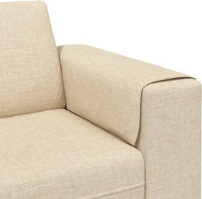 vidaXL Καναπές σαλονιού 3 pcs Κρεμ Πολυεστέρας