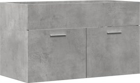 vidaXL Ντουλάπι Μπάνιου Γκρι Σκυροδέματος 90x38,5x46 εκ. Επεξ. Ξύλο