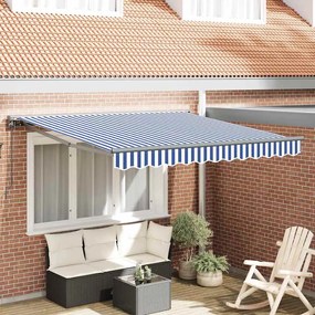 vidaXL Σκηνίτσα Αναδιπλούμενη Μπλε και άσπρο 350x250 εκ ύφασμα
