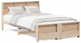 vidaXL Σκελετός Κρεβατιού Καφέ 140 x 190 cm Μασίφ ξύλο πεύκου