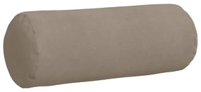 vidaXL Μαξιλάρια Στήριγμα 2 pcs Taupe Ø 25 x 70 cm Ύφασμα Μικροΐνας