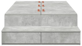 vidaXL Κρεβάτι αποθήκευσης  από τσιμέντο γκρι 90x200 εκ