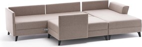 Corner Sofa-Bed Eris - Cream Cream