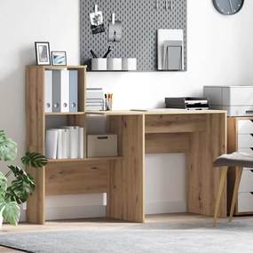 vidaXL Γραφείο artisan δρυς 131.5 x 50 x 106.5 εκ. Επεξεργασμένο ξύλο