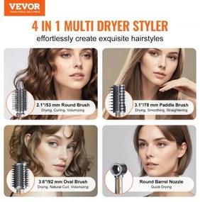 VEVOR Hair Dryer Brush 4-in-1 Professional Multi Hair Styler for Drying Curling