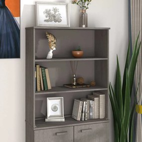 vidaXL Πάνω Μέρος Ντουλαπιού HAMAR Αν. Γκρι 85x35x100 εκ. Μασίφ Πεύκο