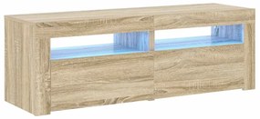 vidaXL Έπιπλο Τηλεόρασης με LED Sonoma Δρυς 120x35x40 εκ.