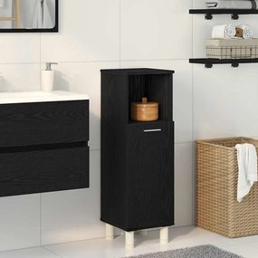 vidaXL Ντουλάπι Μπάνιου Μαύρη Οξυά 30 x 30 x 95 cm Επεξεργασμένο ξύλο