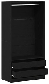 vidaXL Ντουλάπα  Μαύρης Δρυς - 100 x 50 x 200 εκ. - Φτιαγμένη από Νευροξύλο