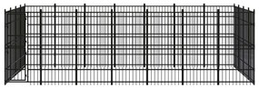 Κλουβί Σκύλου Εξωτερικού Χώρου 25,8 μ² από Ατσάλι - Μαύρο