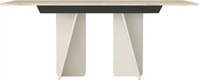 Τραπέζι Sevilla Megapap χρώμα sandstone - travertine 180x90x75εκ.