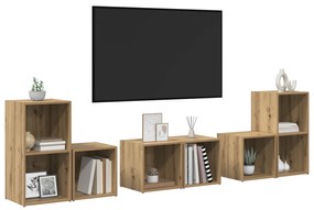 vidaXL 6 pcs Artisan Oak Επεξεργασμένο ξύλο