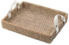 Δίσκος Διακοσμητικός Με Λαβές Knitt D9044 32x24x6cm Beige Artekko Τσιμέντο
