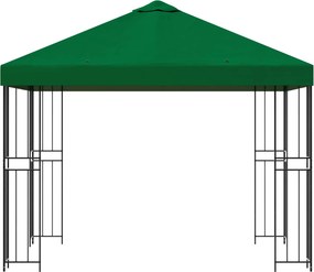 vidaXL Κιόσκι 3 x 3 m Πράσινο Πολυεστέρας και Χάλυβας 190 gsm