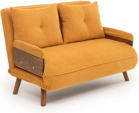 Διθέσιος Καναπές Κρεβάτι Μουσταρδί COSMO 78x120x82