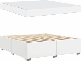 vidaXL Σκελετός Κρεβατιού με στρώμα Λευκό 180 x 200 cm ύφασμα