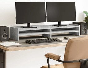 vidaXL Βάση Οθονών Γκρι του Σκυροδέματος 100x24x16 εκ. από Επεξ. Ξύλο